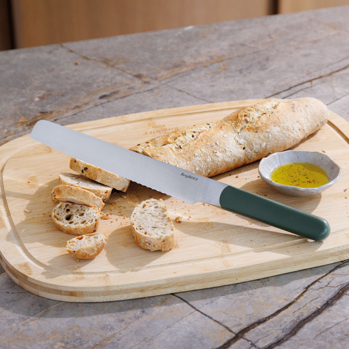 BergHOFF Elements Stainless Steel 8" Bread Knife, Green
