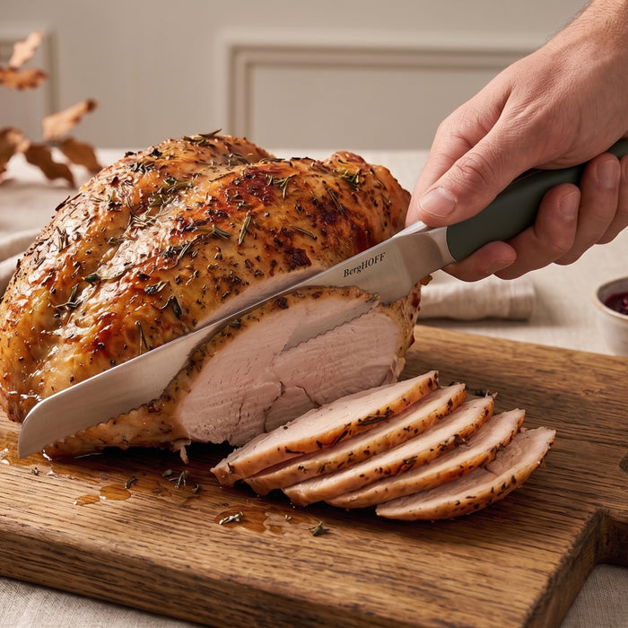 BergHOFF Elements Stainless Steel 8" Bread Knife, Green