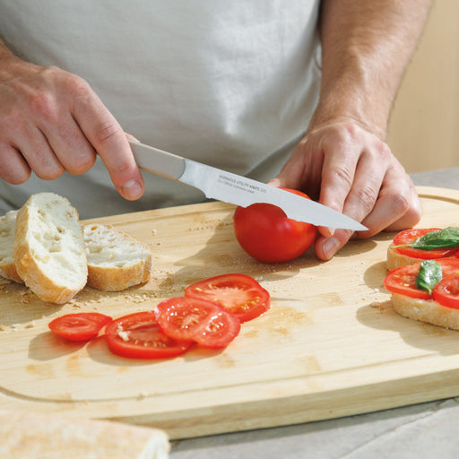 BergHOFF Elements Stainless Steel 4.5" Serrated Utility Knife, Sand - Kitchen Knives