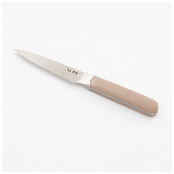 BergHOFF Elements Stainless Steel 4.5" Serrated Utility Knife, Sand