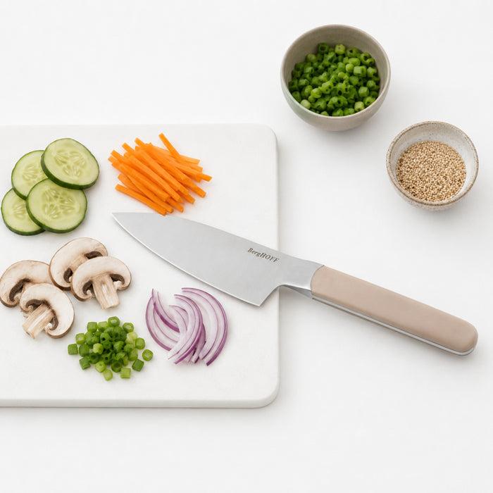 BergHOFF Elements Stainless Steel 4.5" Santoku Knife, Sand