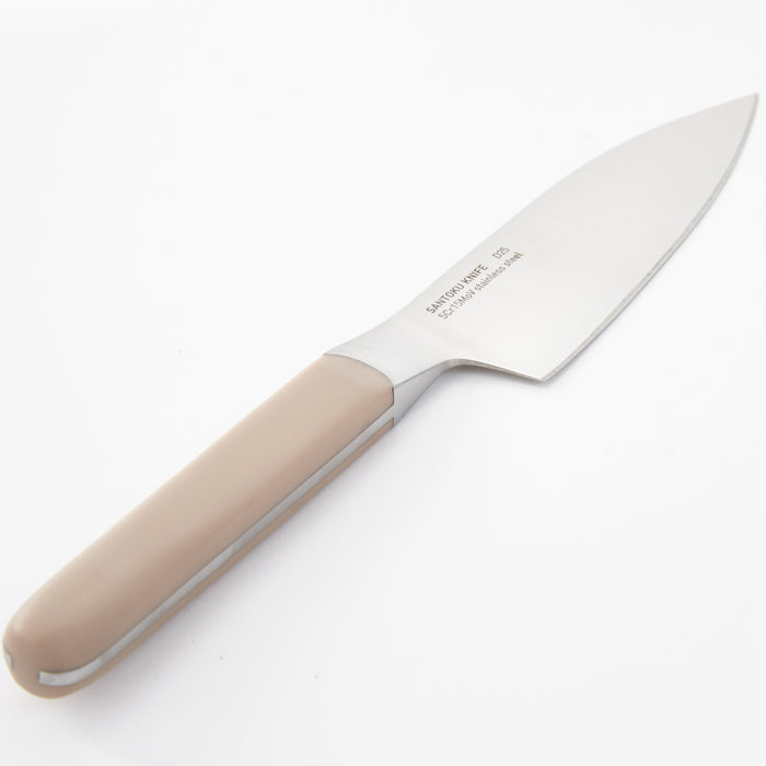 BergHOFF Elements Stainless Steel 4.5" Santoku Knife, Sand