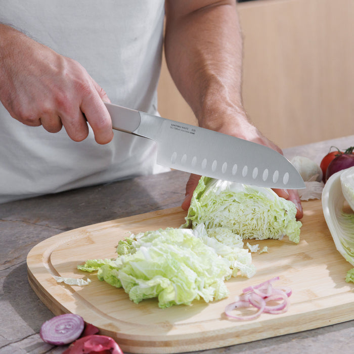 BergHOFF Elements Stainless Steel 6.5" Santoku Knife, Sand