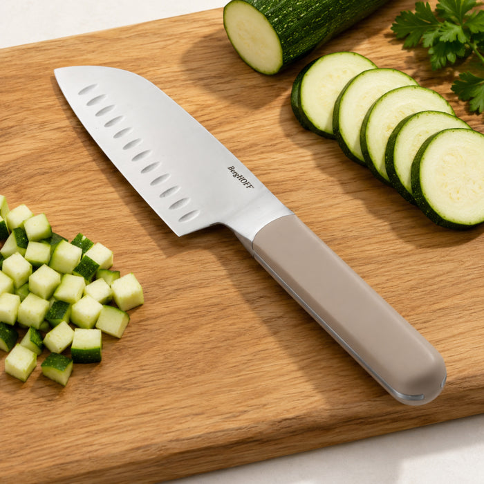 BergHOFF Elements Stainless Steel 6.5" Santoku Knife, Sand