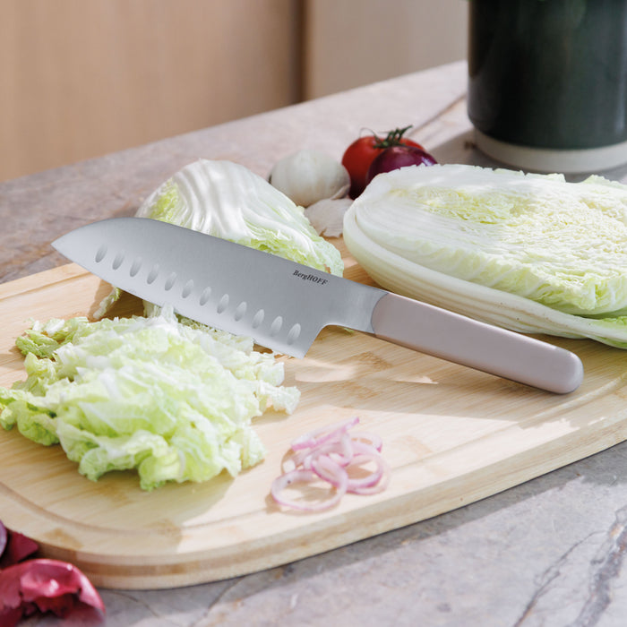 BergHOFF Elements Stainless Steel 6.5" Santoku Knife, Sand