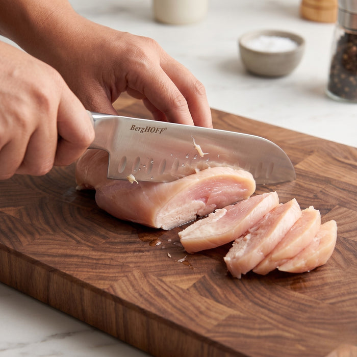 BergHOFF Elements Stainless Steel 6.5" Santoku Knife, Sand
