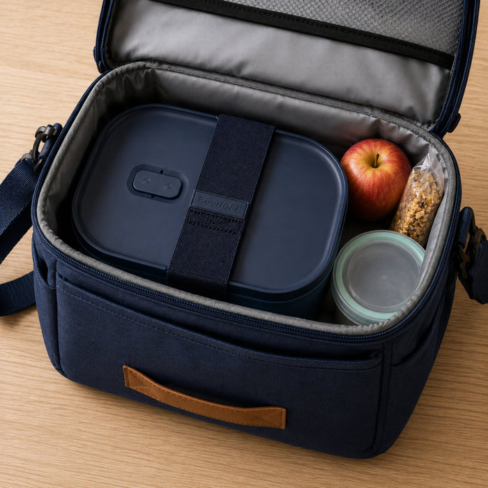BergHOFF Nomad Lunch Box with Strap, Navy - Lunch Boxes & Totes
