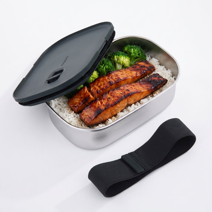 BergHOFF Nomad Lunch Box with Strap, Steel and Evergreen