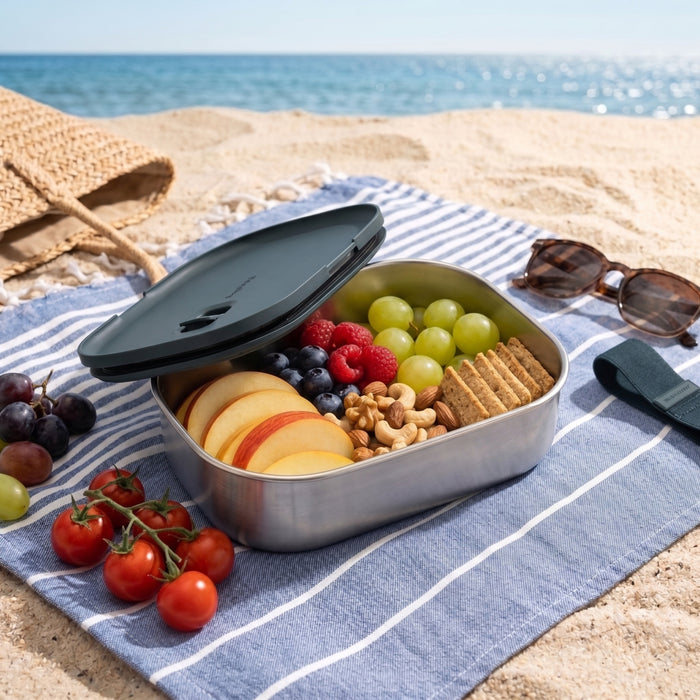 BergHOFF Nomad Lunch Box with Strap, Steel and Evergreen