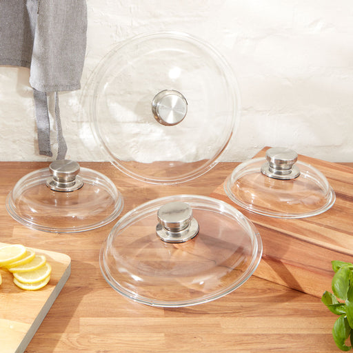 Image 01 of EuroCAST Glass Lid with 18/10 Stainless Steel Knob