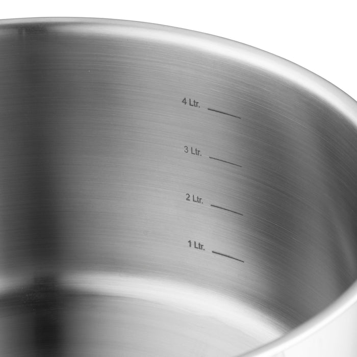 Image 3 of Comfort 6.25" 18/10 Stainless Steel Covered Saucepan, 1.7 Qt