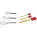 Image 1 of Studio 6Pc Baking Tool Set, 3Pc Stainless Steel Whisk & 3Pc Silicone Spatulas