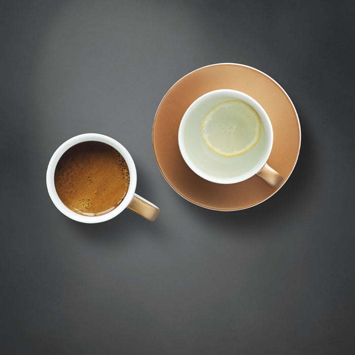Image 2 of Gem 3pc Coffee And Tea Set, Mug, Cup & Saucer, White & Gold