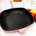 Image 7 of BergHOFF Neo 11" Cast Iron Square Grill Pan, Pink