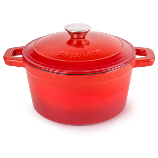 Image 1 of Neo 3Qt Cast Iron Round Covered Dutch Oven, Red