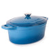 Image 3 of BergHOFF Neo 8qt Cast Iron Oval Covered Dutch Oven, Blue