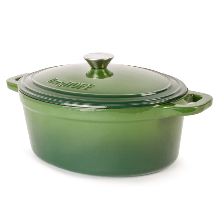 Image 1 of Neo 8Qt Cast Iron Oval Covered Dutch Oven, Green