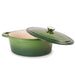 Image 4 of BergHOFF Neo 8qt Cast Iron Oval Covered Dutch Oven, Green