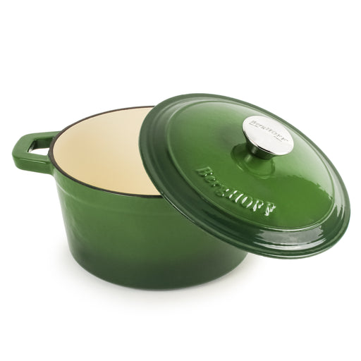 Image 2 of BergHOFF Neo 3qt Cast Iron Round Covered Dutch Oven, Green
