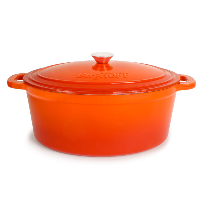 Image 1 of Neo 8Qt Cast Iron Oval Covered Dutch Oven, Orange