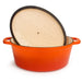 Image 2 of BergHOFF Neo 8qt Cast Iron Oval Covered Dutch Oven, Orange