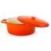 Image 4 of BergHOFF Neo 5qt Cast Iron Oval Covered Dutch Oven, Orange
