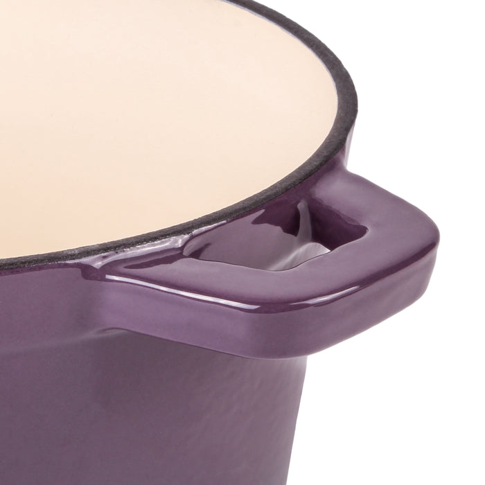 Image 5 of BergHOFF Neo 7qt Cast Iron Round Covered Dutch Oven, Purple