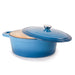 Image 4 of BergHOFF Neo 5qt Cast Iron Oval Covered Dutch Oven, Blue