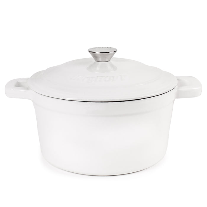 Image 1 of Neo 7 Qt Cast Iron Round Covered Dutch Oven, White