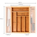 Image 1 of 8-Slot organizer  - All the right spaces for flatware in renewable bamboo. Adjustable tray expands to fit almost any kitchen drawer and includes two additional dividers to customize the compartments to 8 trays. TRAYS NOT EXTENDED MEASURES: 1st Top