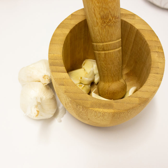 Image 3 of 2Pc Natural Mortar and Pestle