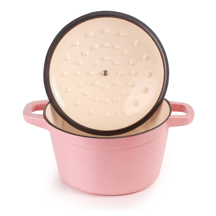 Image 2 of BergHOFF Neo 3qt Cast Iron Round Covered Dutch Oven, Pink