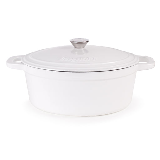 Image 1 Neo 5qt Cast Iron Oval Covered Dutch Oven White