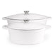 Image 4 of BergHOFF Neo 8qt Cast Iron Oval Covered Dutch Oven, White