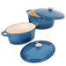 Image 3 of Neo 10Pc Cast Iron Cookware Set, Blue