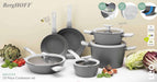 Image 4 of Leo Deluxe 10Pc Non-Stick Cookware Set, Gray