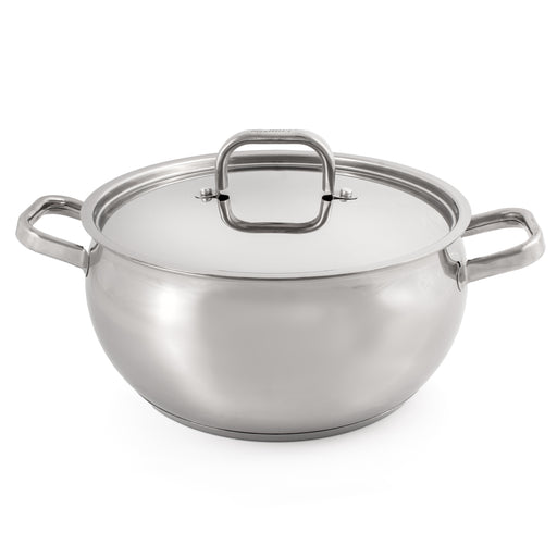 BergHOFF Essentials Belly Shape 18/10 Stainless Steel 9.5" Stockpot with Stainless Steel Lid 5.5Qt. Image1