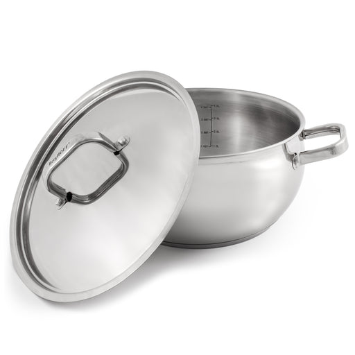 BergHOFF Essentials Belly Shape 18/10 Stainless Steel 9.5" Stockpot with Stainless Steel Lid 5.5Qt. Image2
