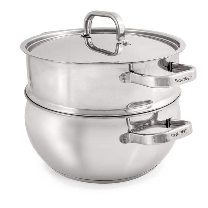 BergHOFF Essentials Belly Shape 18/10 Stainless Steel 9.5" Stockpot with Stainless Steel Lid 5.5Qt. Image6