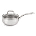 BergHOFF Essentials Belly Shape 18/10 Stainless Steel 6.25" Sauce Pan with Glass Lid 1.5Qt. Image1