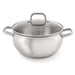 BergHOFF Essentials Belly Shape 18/10 Stainless Steel 9.5" Stockpot with Glass Lid 5.5Qt. Image1