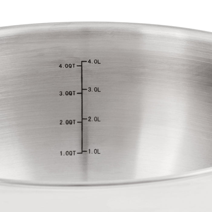 BergHOFF Essentials Belly Shape 18/10 Stainless Steel 9.5" Stockpot with Glass Lid 5.5Qt. Image5