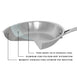 Image 9 of Professional Stainless Steel 10/18 Tri-Ply 5.2 Qt Saute Pan and SS Lid, 11"