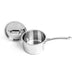 Image 2 of Professional Stainless Steel 10/18 Tri-Ply 3.3 Qt Saucepan with SS Lid, 8"