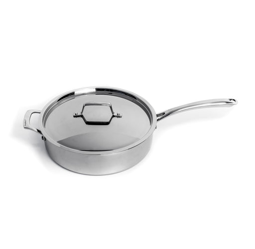 Image 1 of Professional Stainless Steel 10/18 Tri-Ply 5.2 Qt Saute Pan and SS Lid, 11"