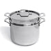 Image 6 of Professional Stainless Steel 10/18 Tri-Ply 8 Qt Stock Pot with SS Lid, 9.5"