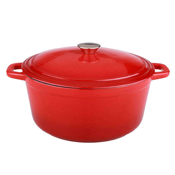 Image 4 of Neo 10Pc Cast Iron Cookware Set, Red