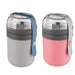 Image 1 of Leo 2Pc Dual Lunch Box Kit, Pink & Grey and Blue & Grey