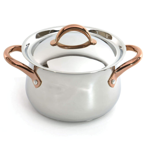 Image 1 of Ouro Gold 18/10 Stainless Steel 9.5" Covered Dutch Oven  with Stainless Steel Lid, 8.1 Qt