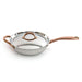 Image 1 of Ouro Gold 18/10 Stainless Steel 9.5" Covered Deep Skillet with Two Side Handles  & Stainless Steel Lid, 3.1 Qt